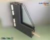 Gray Color Double Layers Glass Aluminium Window Profiles / Combined Windows