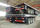 Common Mechanical Suspension Flatbed Container Trailer with 3Pcs FUWA Brand Axles
