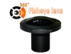 5 megapixel fisheye lens FOV 210 degree super wide angle focal length 1.2mm for MEGAPIXEL FISHEYE CAMERA