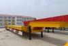 Zhuowei 3 Axle 60ton 15meters lowbed semi trailer with Hydraulic ladder for construction machinery t
