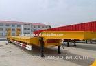 Zhuowei 3 Axle 60ton 15meters lowbed semi trailer with Hydraulic ladder for construction machinery t