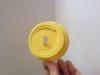 80mm Diameter Plastic Yellow Disposable Drinking Cups Lids for Paper Cups