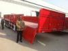 Steel Material Red Color Side Wall semi flatbed trailers with Six big chamber