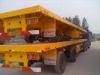 Yellow Paint Flatbed Container Trailer Q234 Steel Material for sale(Mechanical/Air Bag/Bogie suspens