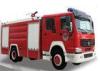 Carbon Steel Fire Fighting Trucks 8T Water Tank / Foam Fire Truck Red Color