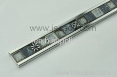 stainless steel with mosaic decor tile border