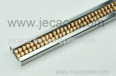 stainless steel with diamond decor tile trim