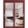 Red Wood Grain Aluminium Sliding Door