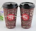 80mm / 90mm Black Coffee Spout Paper Cup Lids For Matching Paper Cups