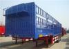 High bed tri axle 40 ton bulk cargo transport cage semi trailer / fence stake truck trailer