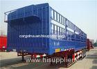 High bed tri axle 40 ton bulk cargo transport cage semi trailer / fence stake truck trailer