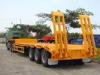 low platform truck trailer heavy duty equipment transport hydraulic lowbed trailer for sale