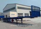 3 axle 60T Flatbed Container Trailer With Side Wall Detachable