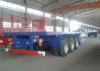 3mm Diamond plate Flatbed Container Trailer with FUWA Alxes Color Optional