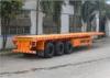 12.5m steel Flatbed Container Trailer with lock for cargo transportation