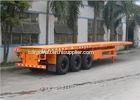 12.5m steel Flatbed Container Trailer with lock for cargo transportation
