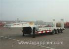 100 Ton 3 axle white color Semi Low Bed Trailers with gooseneck