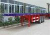 tri-axle flatbed container trailer for transporting containers with twist locks