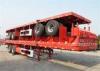 3 Axle Flatbed Container Semi Trailer for 20 ft and 40 ft Container Transport