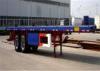 3 axles 50ton ABS Braking system low flatbed semi trailer for machine transport