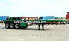 3axles 40ton flat bed and skeleton container semi trailer for sale