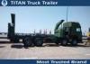 Tri axles Container Side Loader Trailer Truck with independent power unit