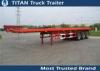 40 TonsTri - axle Flatbed Semi Trailer 40ft with 12pcs container lock