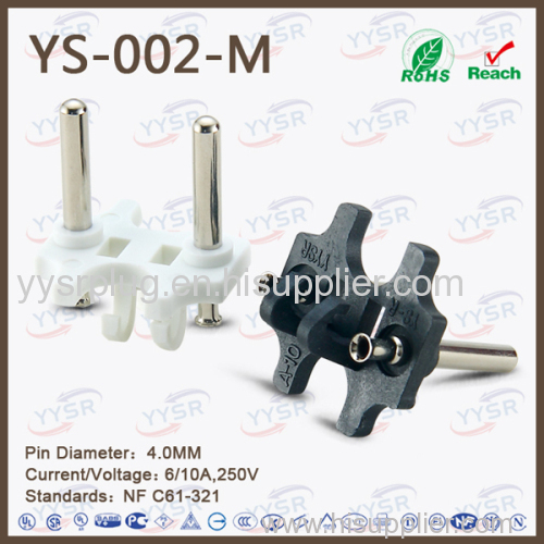 4.0mm holland plug insert VDE plug cee7 17 standard socket plug