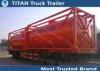 20ft 40ft Container diesel fuel tank trailer with carbon steel tank body