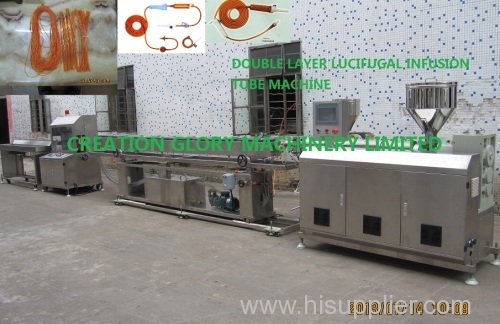 Two layer medical infusion pipe making machine
