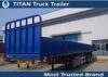 Heavy duty type suspension 18 wheeler Flatbed Semi Trailer 30 tons - 50 tons