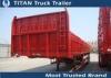 Double axles drop deck Flatbed Semi Trailer with pins and side wall detachable