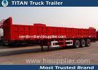 Heavdy duty 2 axles 3 axles Flatbed Semi Trailer with high board 50 tons Payload