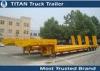 Customized dimension 80 tons heavy duty semi Low Bed Trailer truck 12 KW Diesel engine