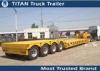 Goose neck detachable 4 axles military lowboy trailer 65 Ton - 80 Tons