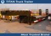 Heavy duty 55 ton 3 axle semi low bed trailer with manual ramps for Philipines