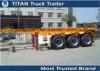 3 Axles 20 ft Skeletal container semi trailer with 30 tons load capacity