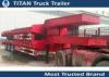 Low Deck Detachable gooseneck lowboy semi trailer 6m - 13m platform Height