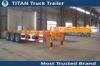 Multi axle 20 feet gooseneck tank container trailer chassis with Double brake chamber