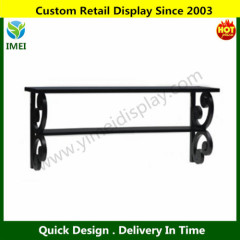 metal double wall shelf display