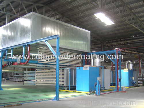 Aluminium powder coating plant High-efficiency powder recycle Low energy consumption Convenient color change