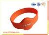 Red Waterproof Rfid Silicone Bracelets Diameter 45mm 55mm 65mm 74mm