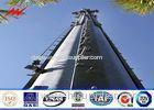 Square 160 ft Lattice Transmission Tower Steel Structure With Single Platform