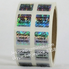 China Supplier Custom Tamper Proof Hologram Stickers Anti-theft Security Label Sticker Holographic Sticker Rolls