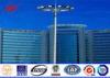 30meters power coating High Mast Pole with CCTV installation for airport lighting