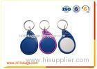 Small Plastic Hf Rfid Key Tag / Fob / Chain For Logistic Tracking