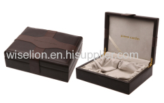 custom leather jewellery display box gift box belt strap storage box case