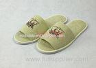 Custom Cream Hotel Disposable Slippers Mucilage Printing Logo