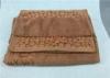 Brown Bath Towels 70 x140 cm With Beautiful Embroidery Pattern