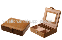 custom leather jewellery display box gift box makeup box cosmetic beauty case